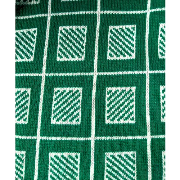 Vtg 70s Sears Juniors Bazaar Green Knit Tie Waist Shift Sweater MiniDress sz 4/6 - Picture 8 of 10